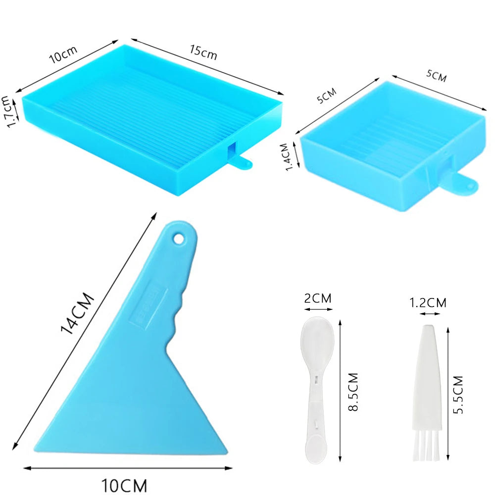 DiamondPaintingKit - Accessories, Tray, Pen, and Stones Set