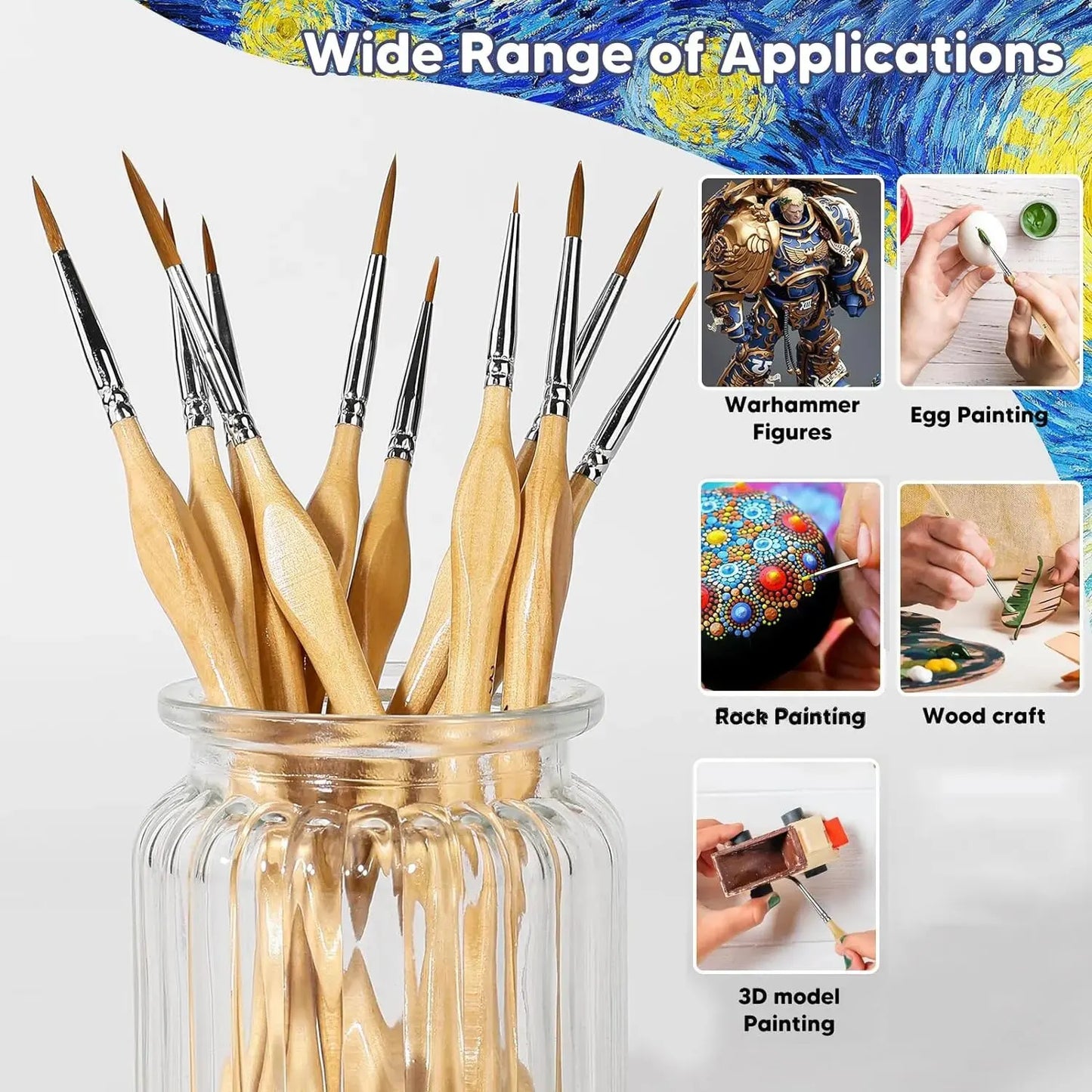 ArtDetailer - Miniature Paint Brush Set