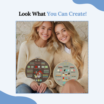 4 Stage Embroidery Patterns Kit