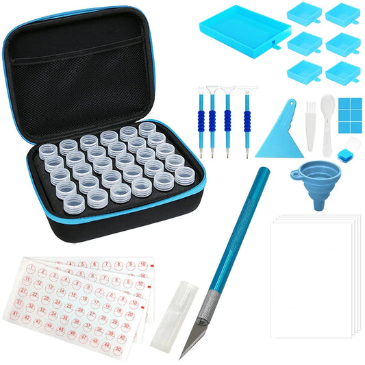 DiamondPaintingKit - Accessories, Tray, Pen, and Stones Set