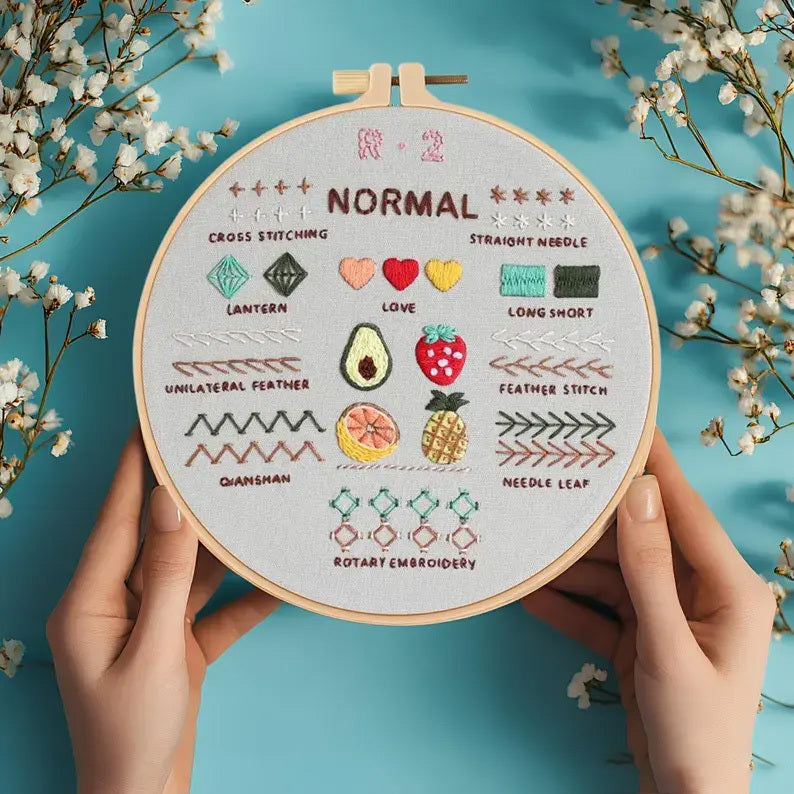 4 Stage Embroidery Patterns Kit