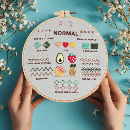 4 Stage Embroidery Patterns Kit