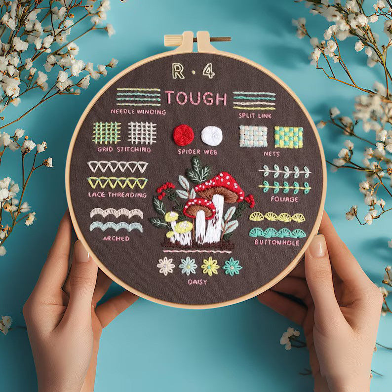 4 Stage Embroidery Patterns Kit